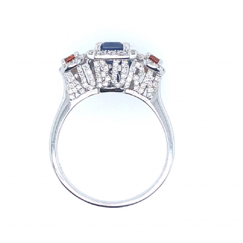 STERLING SILVER AUBURN TIGERS WITH DIAMONDS