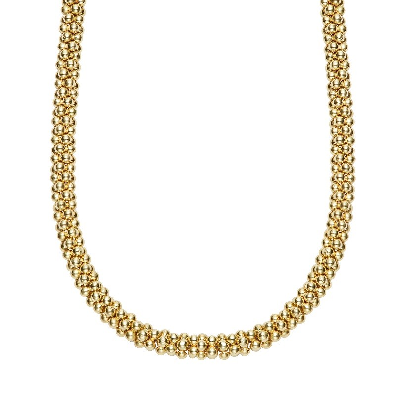 Lagos 4mm 18K Gold Caviar Necklace