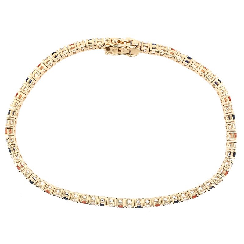 Small Sapphire Spirit Bracelet in 14K Yellow Gold