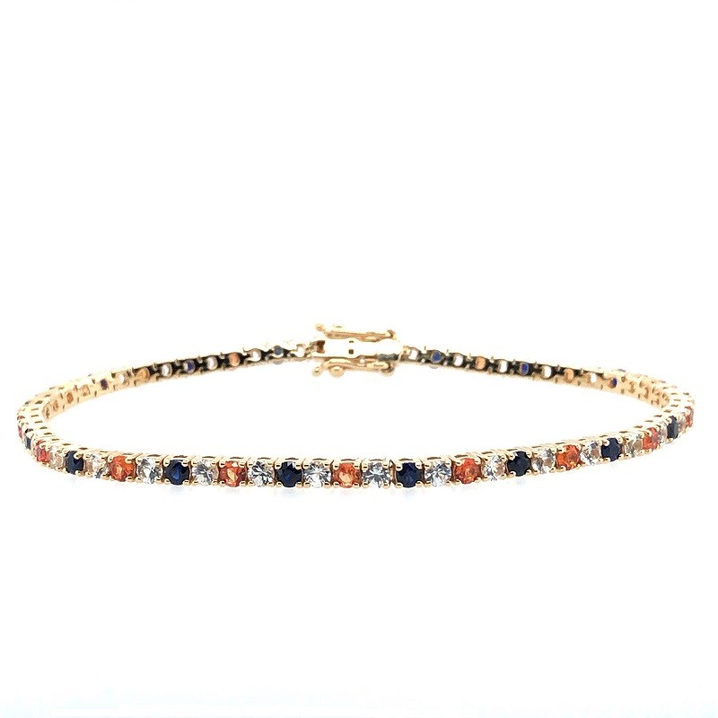 Small Sapphire Spirit Bracelet in 14K Yellow Gold