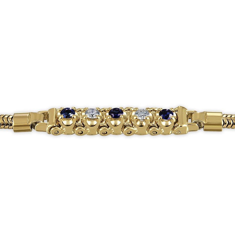 Sapphire and Diamond Starter Tennis Bracelet