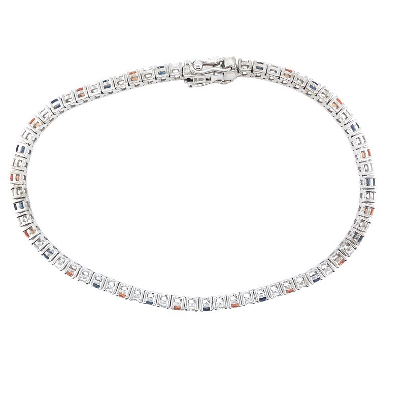 Small Sapphire Spirit Bracelet in 14K White Gold