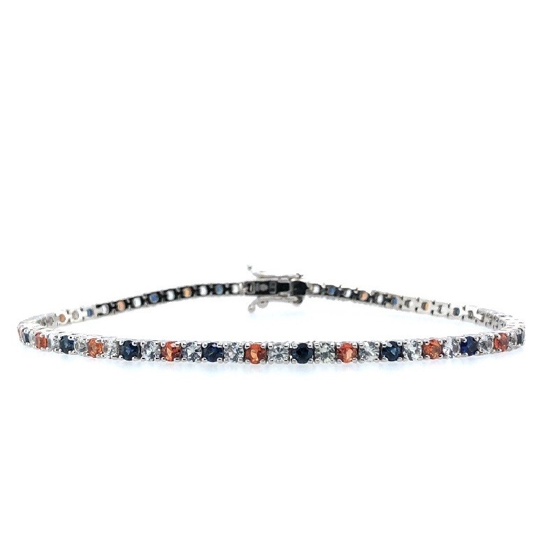 Small Sapphire Spirit Bracelet in 14K White Gold