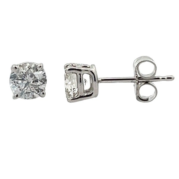 0.75 Carat Diamond Studs in 14K White Gold