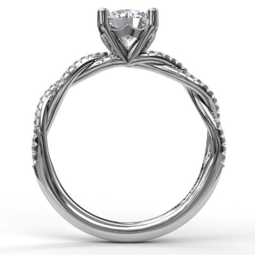 Fana Petite Diamond Twist Engagement Ring