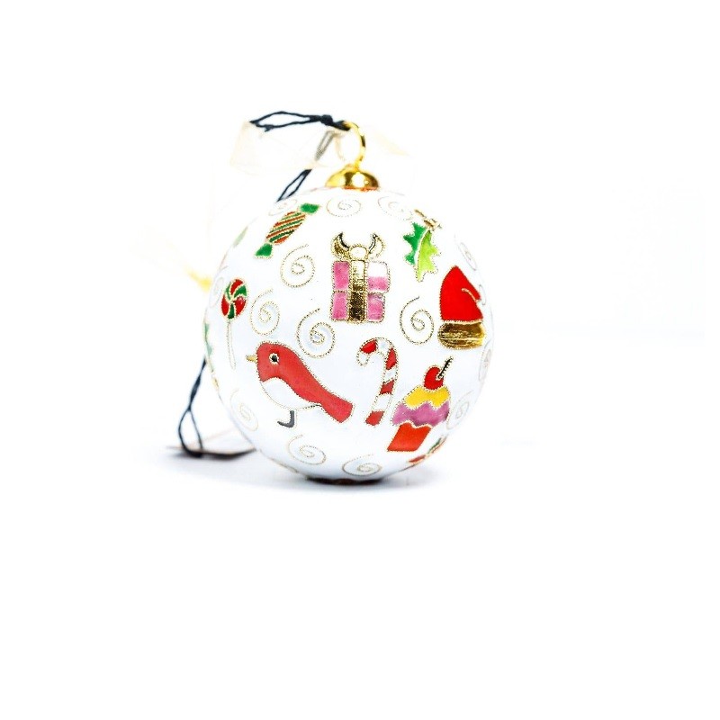 Auburn Christmas Icons Cloisonné Christmas Ornament