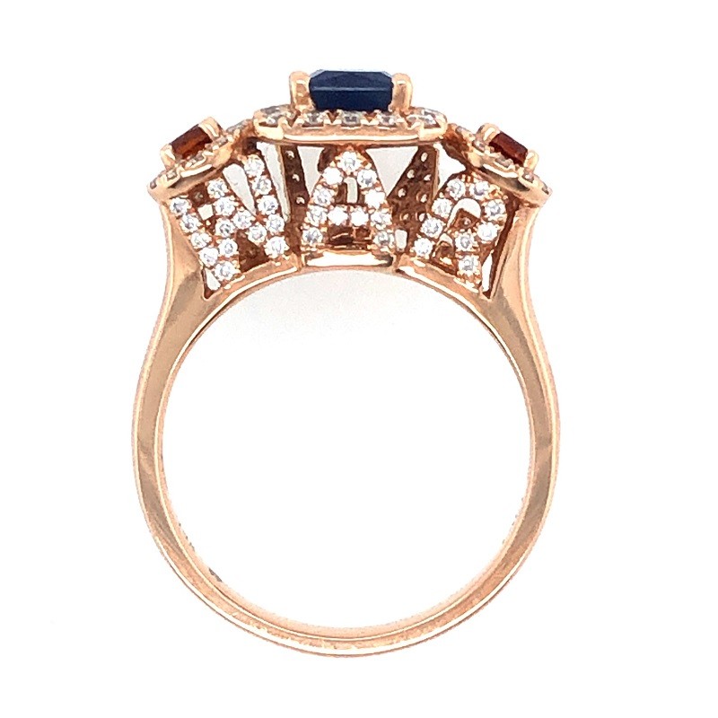 War Eagle Ring with Diamonds in Rose Gold