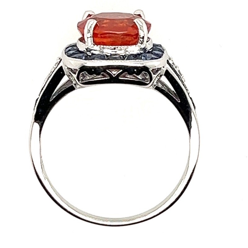 Spirit Ring with Blue Sapphire Halo