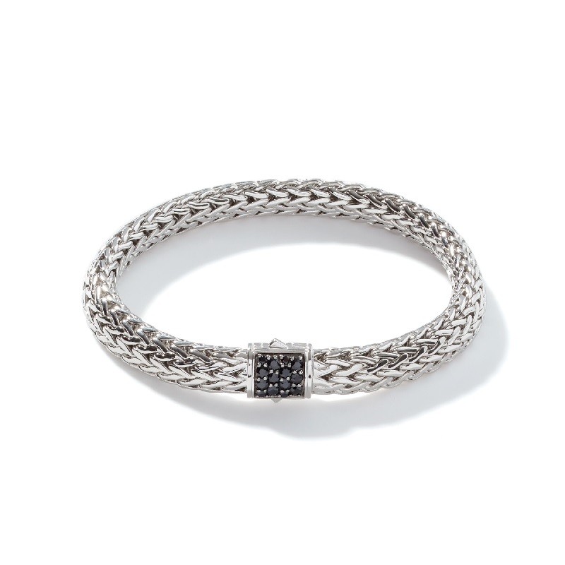 John Hardy Classic Chain Bracelet with Black Sapphire
