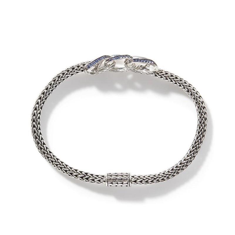 John Hardy 5mm Asli Station Bracelet with Blue Sapphire