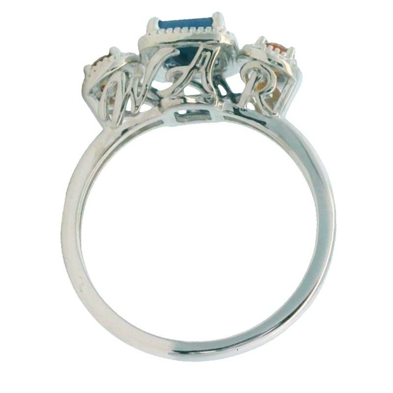 War Eagle Ring with Milgrain in Sterling Silver