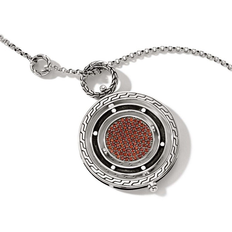 John Hardy Garnet Moon Door Pendant