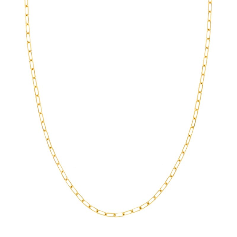 3.1mm Paper Clip Chain in 14K Yellow Gold, 20 Inches