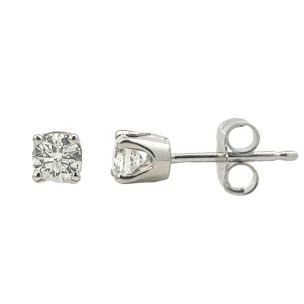 0.40 Carat Diamond Studs in 14K White Gold