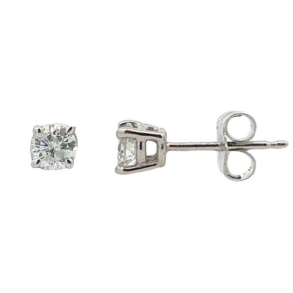 0.50 Carat Diamond Studs in 14K White Gold