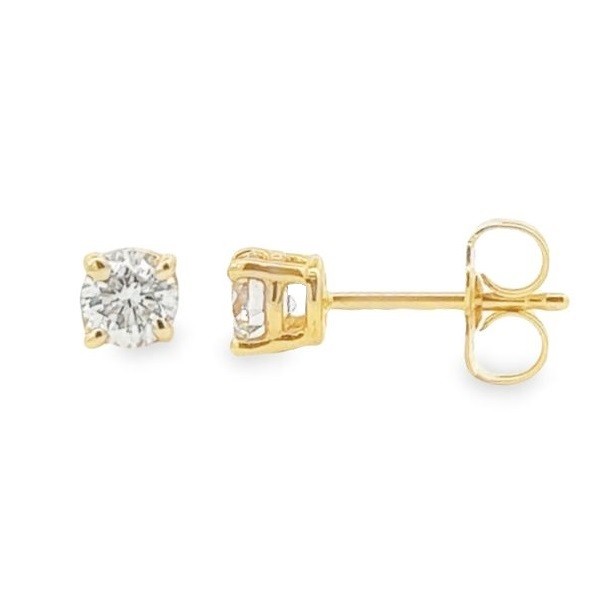 0.50 Carat Diamond Studs in 14K Yellow Gold
