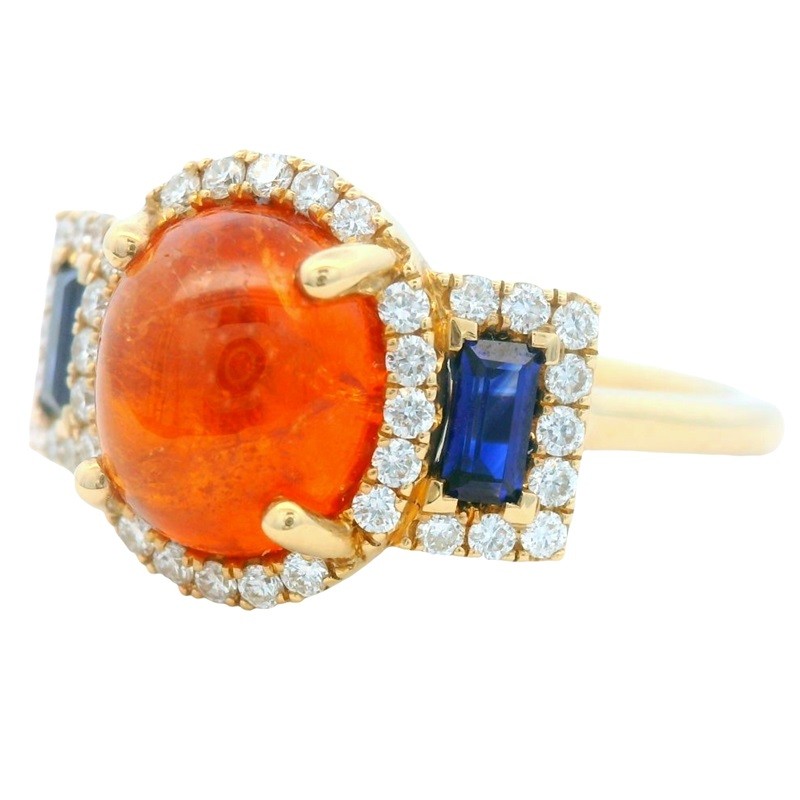 Cabochon Garnet Spirit Ring
