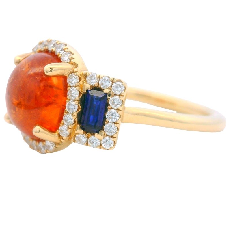 Cabochon Garnet Spirit Ring