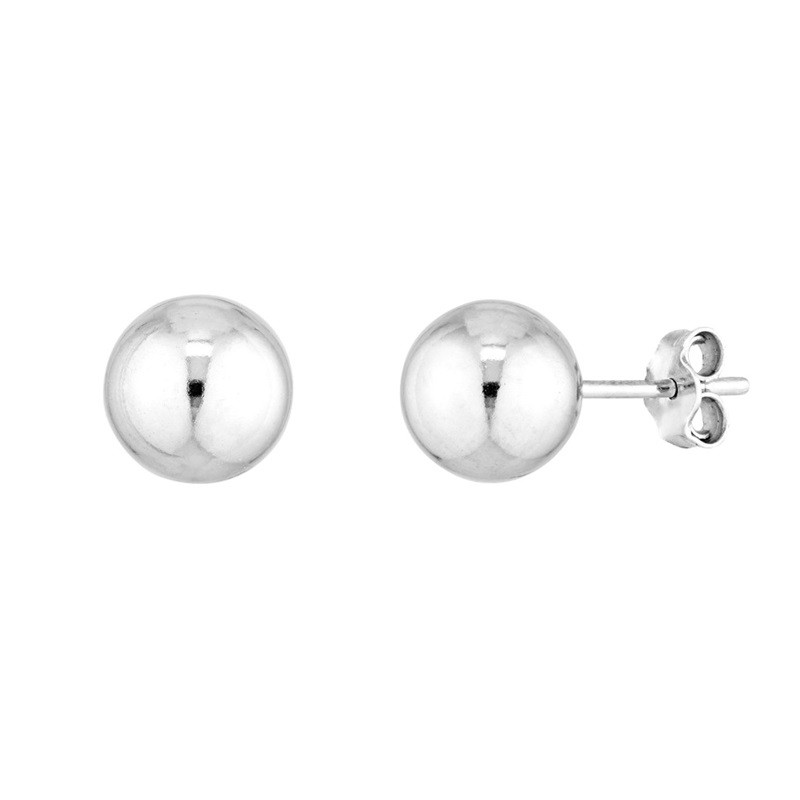 8mm Stud Earrings in Sterling Silver