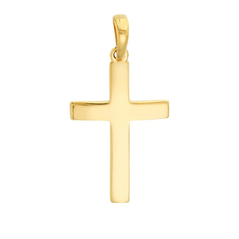14K Yellow Gold Polished Cross