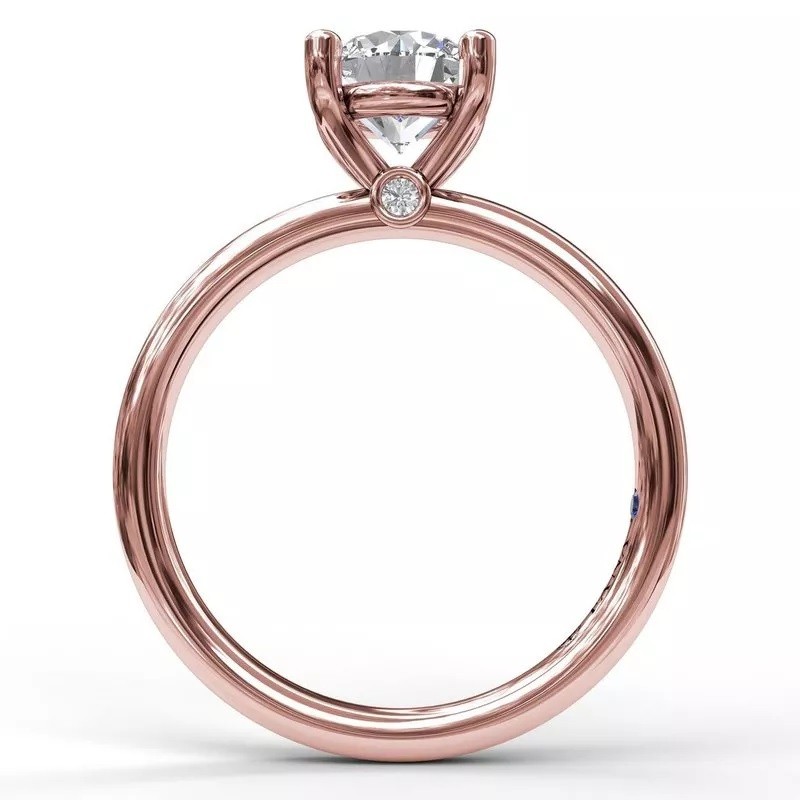 Fana Classic Round Solitaire Engagement Ring in Rose Gold