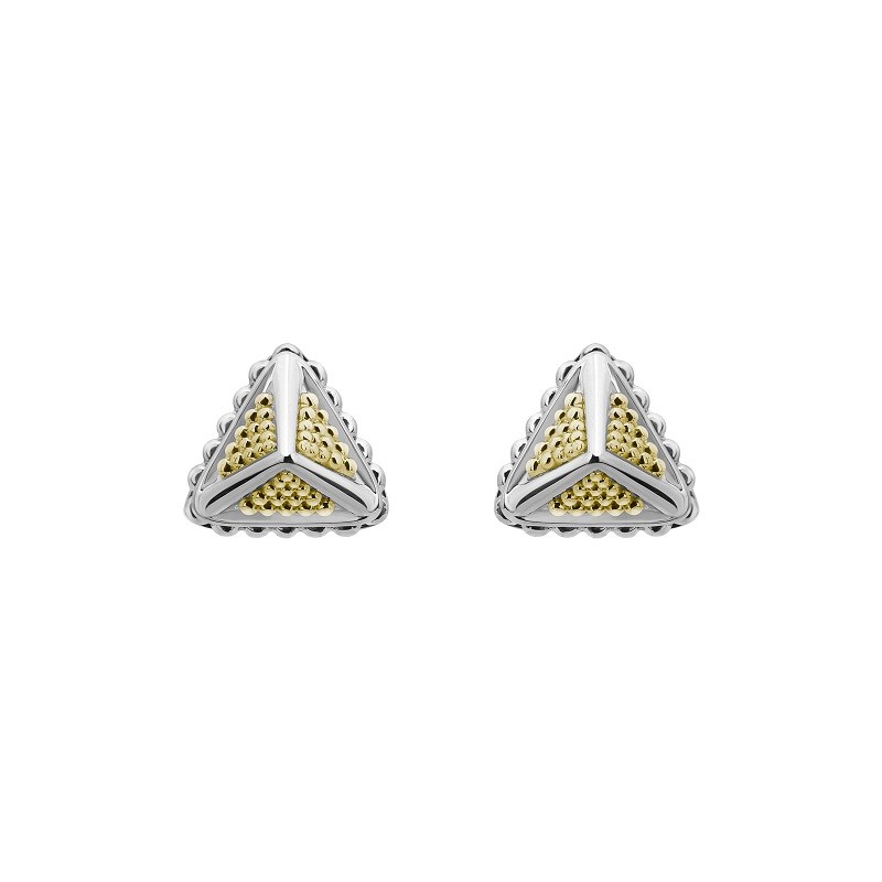 Lagos Small Caviar Pyramid Stud Earrings