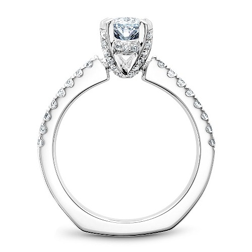 Oval Engagement Ring With Diamond Accents