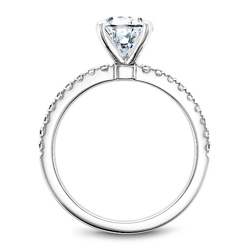 Pear Engagement Ring With Pavé Band