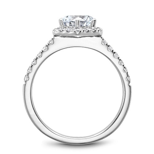 Engagement Ring With Hexagonal Halo
