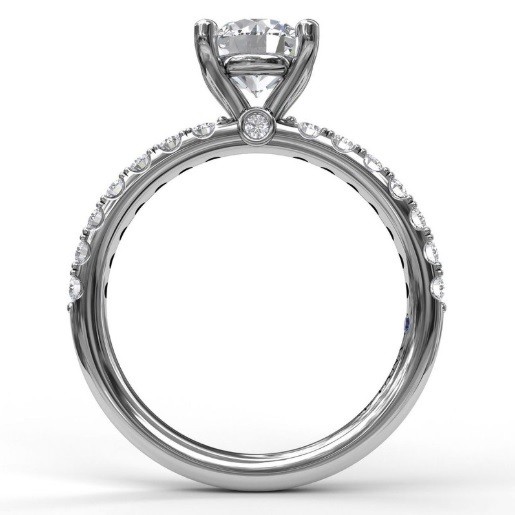 Fana Classic Pavé Round Cut Engagement Ring