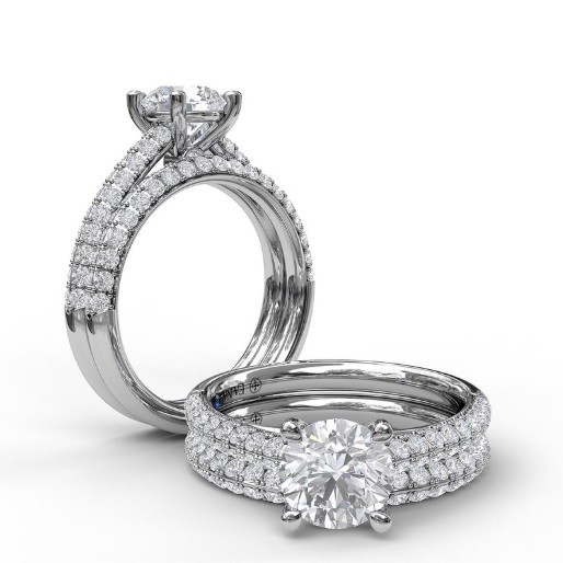 Fana Double Row Diamond Engagement Ring