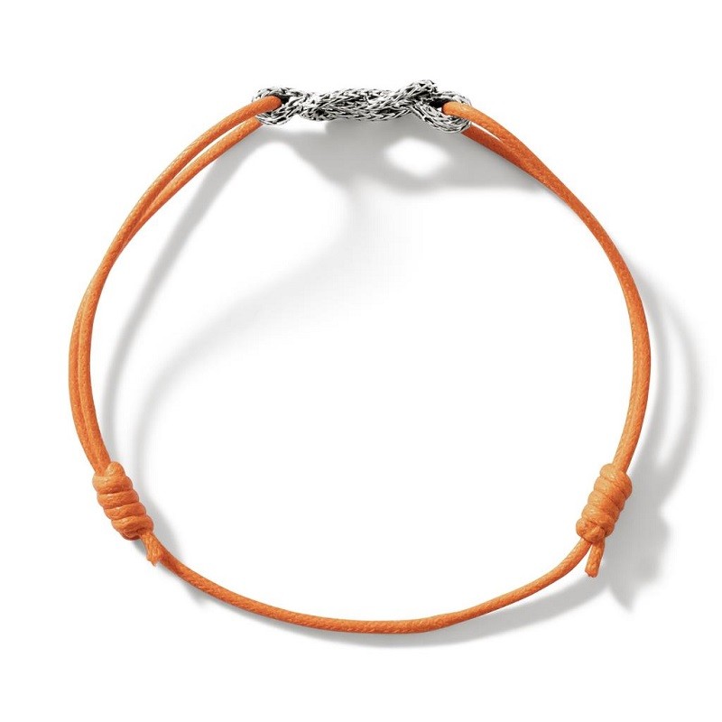 John Hardy Love Knot Orange Cord Bracelet