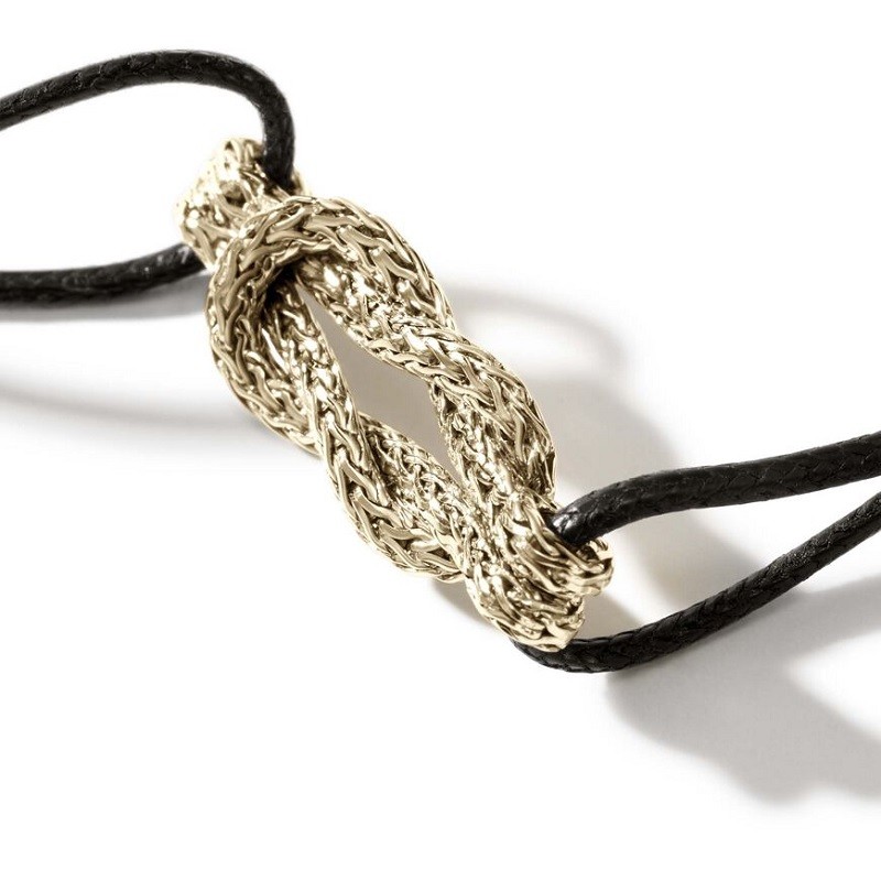 John Hardy Gold Love Knot Black Cord Bracelet