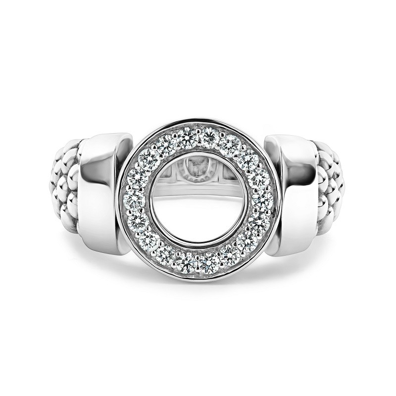 Lagos Diamond Circle Caviar Ring