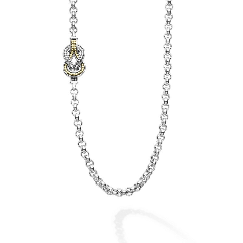 Lagos Newport Four Station Two-Tone Knot Necklace