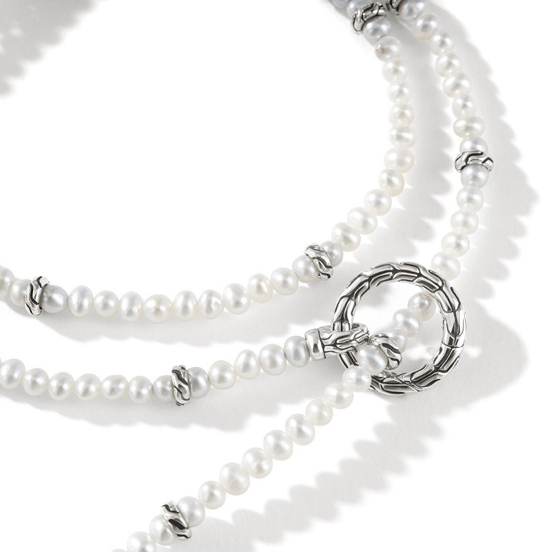 John Hardy Classic Chain Pearl Necklace