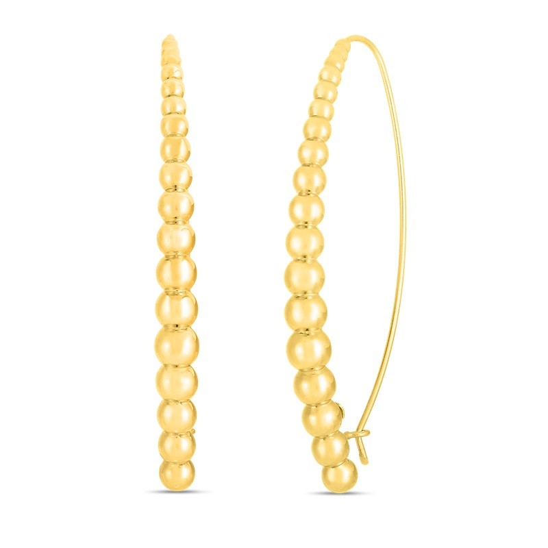 Roberto Coin 18K Graduated Bead Threader Earrings