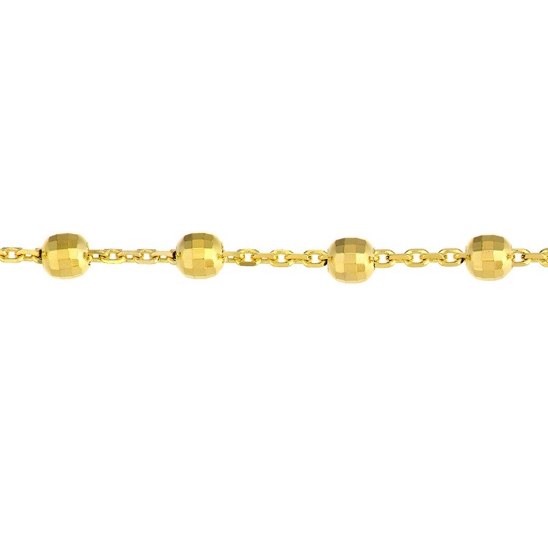 14K Yellow Gold Beaded Bracelet