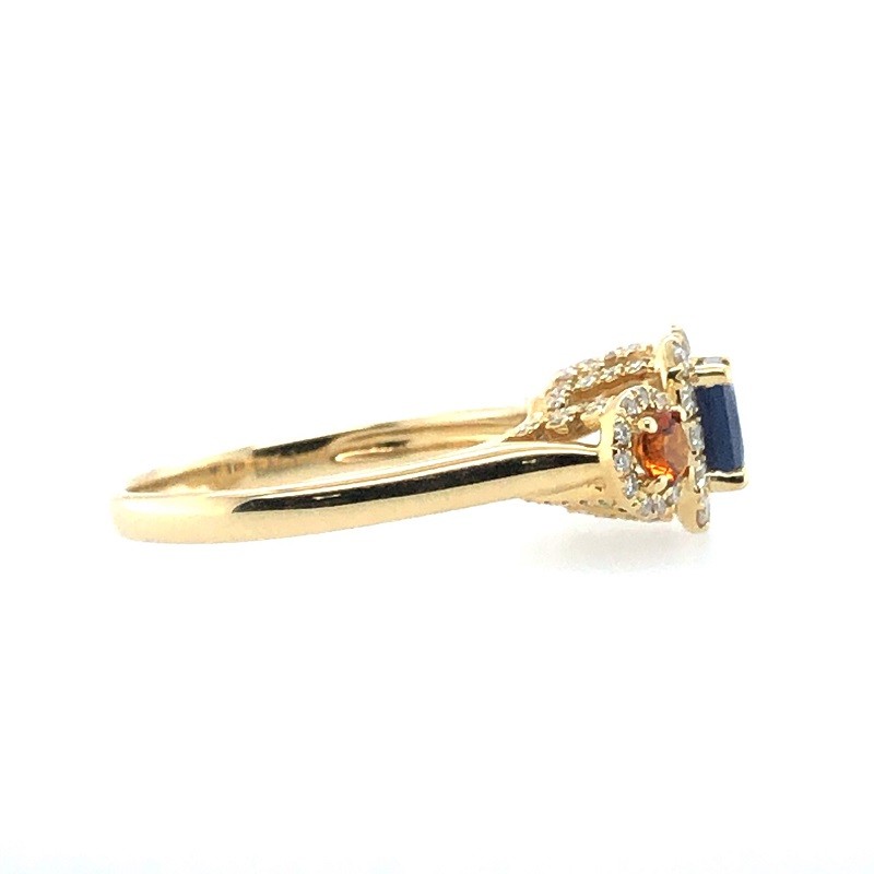 War Eagle Ring with Diamonds in Yellow Gold