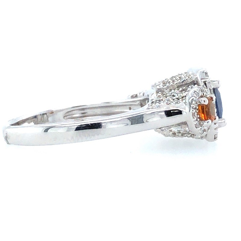 War Eagle Ring with Diamonds in White Gold