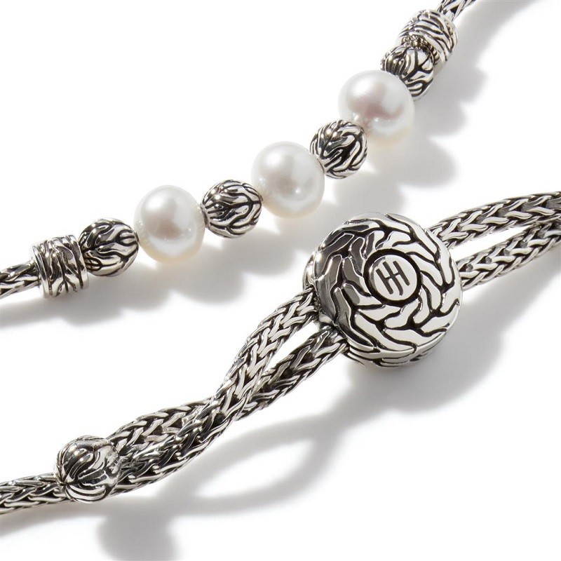John Hardy Pull Through Bracelet with Pearl