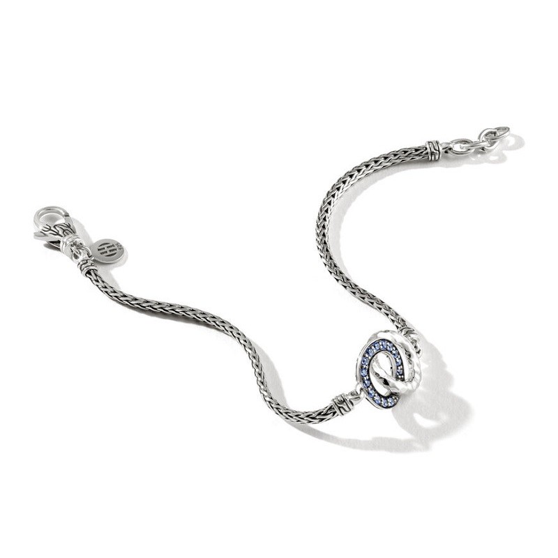 John Hardy Classic Chain Bracelet with Blue Sapphire