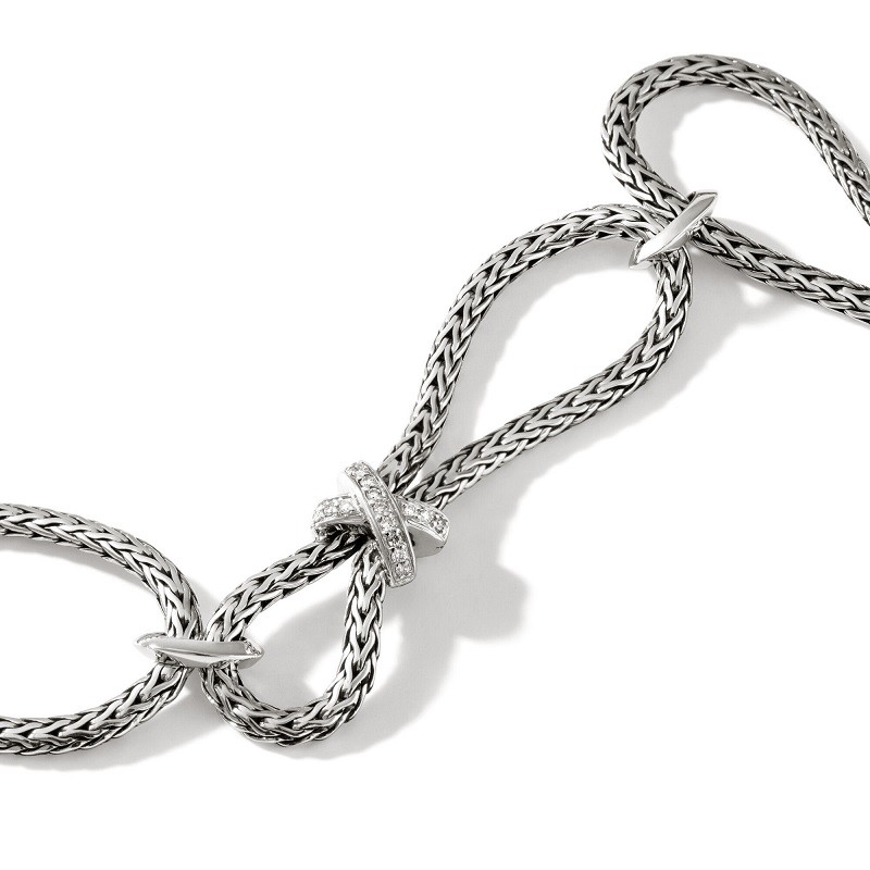 John Hardy Classic Chain PavC) Link Bracelet