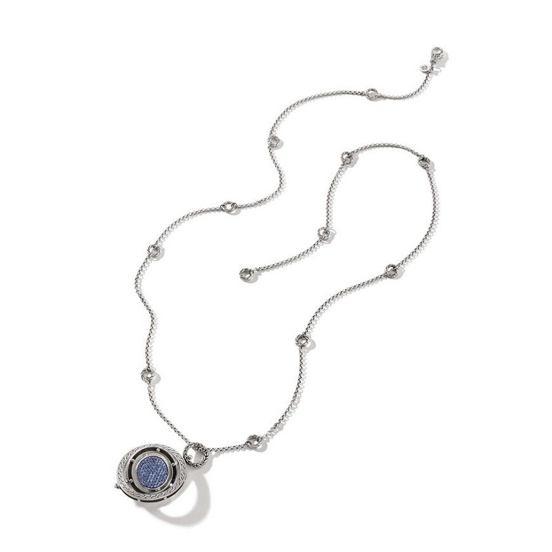 John Hardy Blue Sapphire Moon Door Pendant Necklace