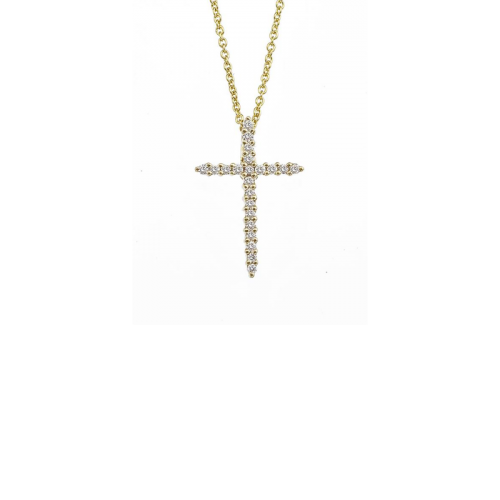 Roberto Coin Tiny Treasures Cross Pendant with Diamonds