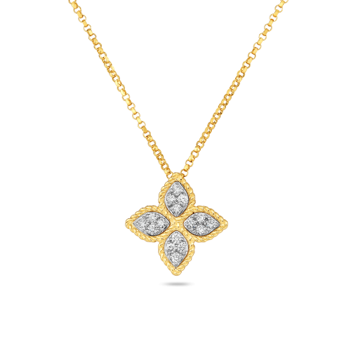 Roberto Coin Princess Flower Medium Pendant with Diamonds