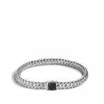 John Hardy Classic Chain 6.5mm Bracelet with Black Sapphire