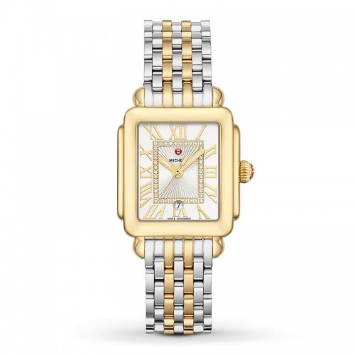 Deco Madison Mid Two-Tone 18K Gold Diamond Dial Watch