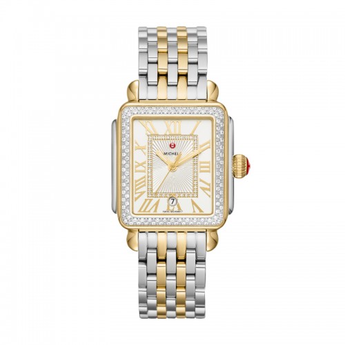 Deco Madison Diamond Two-Tone 18K Gold Diamond Dial Watch