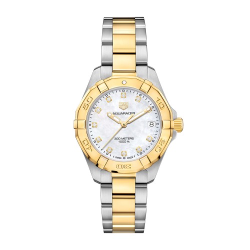 Aquaracer 300M Steel and Gold Quartz Watch
